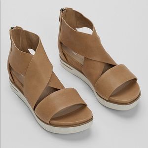 Eileen Fisher Sport Tumbled Leather Sneaker Sandal Women’s 9.5